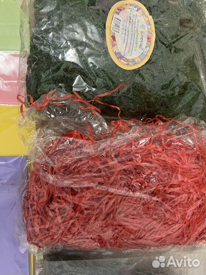 Наполнители для подарков, цветная бумага