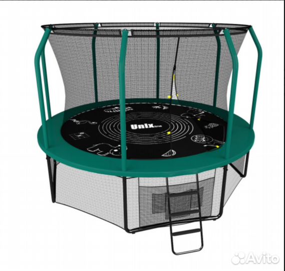 Батут unix line supreme game 8 ft (green)