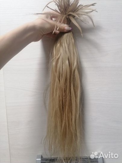 Волосы для наращивания 50 см блонд