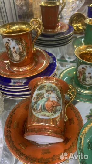 Антикварные тарелки Фарфор Ilmеnаu (Геpмания)