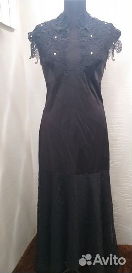 Вечернее платье в пол 42 44 черное