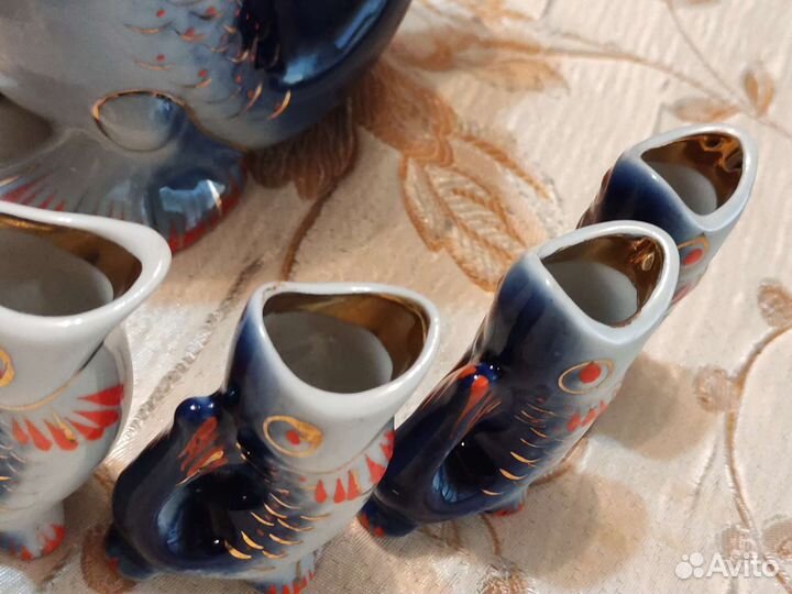 Коньячный набор СССР Винтаж (рыбки )