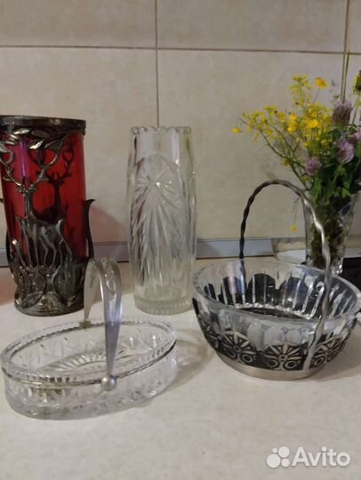 Вазы, конфетницы Винтаж (хрусталь, стекло)