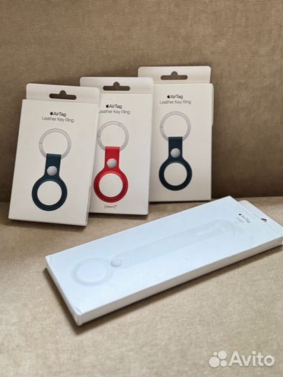 Брелок для Airtag геометки Apple,кожа ring, loop