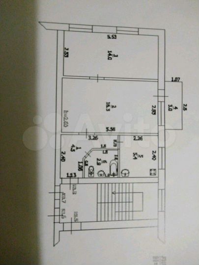 2-к. квартира, 43 м², 2/2 эт.