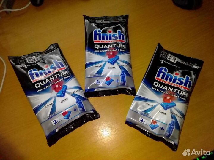 Таблетки для посудомоечных машин Finish Quantum