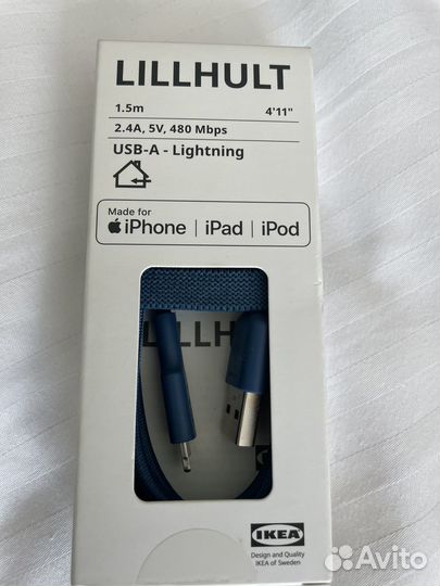 IKEA lillhult кабель USB-A-Lightning для iPhone 1