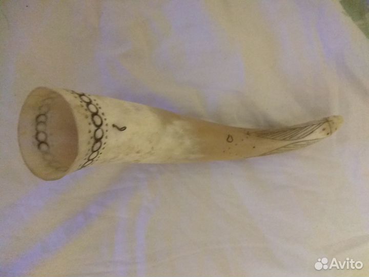 Рог сувенирный натуральный