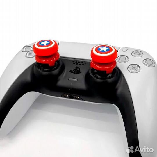 Насадки на стики (высокие) для геймпада PS5 FPS (Captain America)