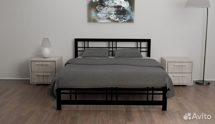Кровать лофт из металла 180х200