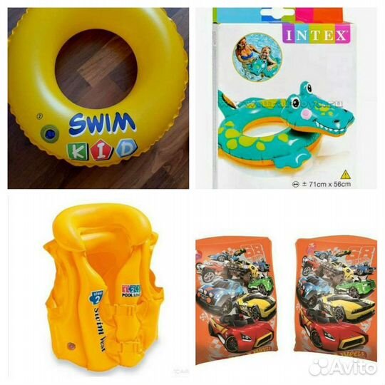 Жилет, круги Intex и нарукавники Hotwheels