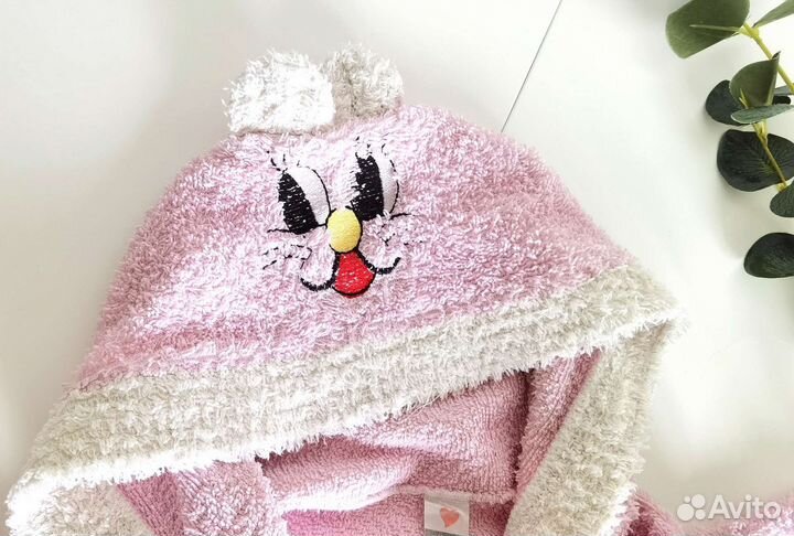 Детский махровый халат бу 1 2 года 80 86