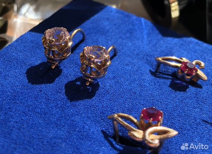 Золотые серьги 583 проба СССР