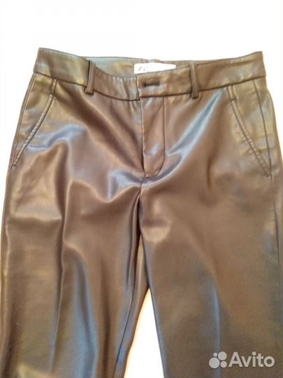 Кожаные брюки zara s
