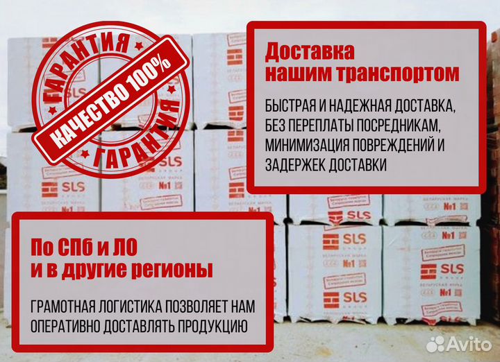 Газоблок Белорусский от 70 м3