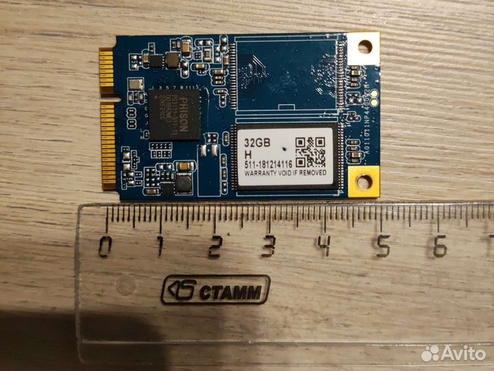 Переходник msata to SATA нов.+ 32GB
