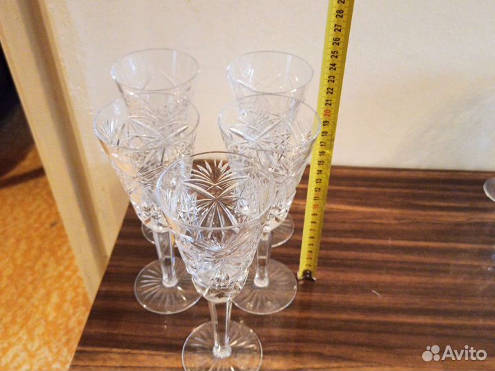 Бокалы стекло фужеры рюмки СССР