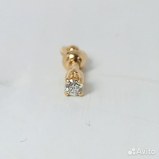 Золотые серьги с бриллиантами