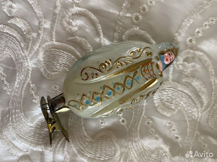 Стеклянная елочная игрушка Царевна Лебедь