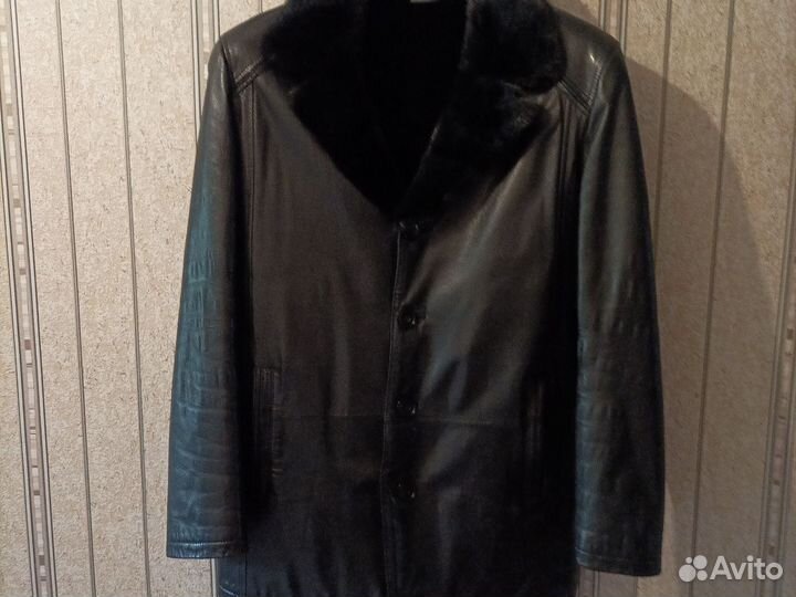 Кожаная дубленка мужская