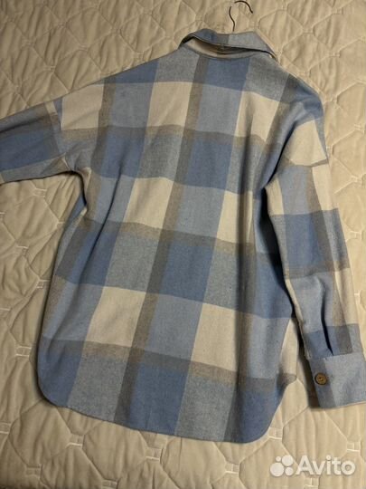 Рубашка в клетку теплая женская