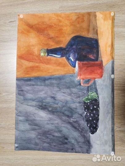 Натюрморт много работ (внутри)