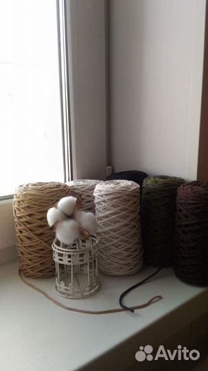 Пряжа.Шнур хлопковый для рукоделия 3мм