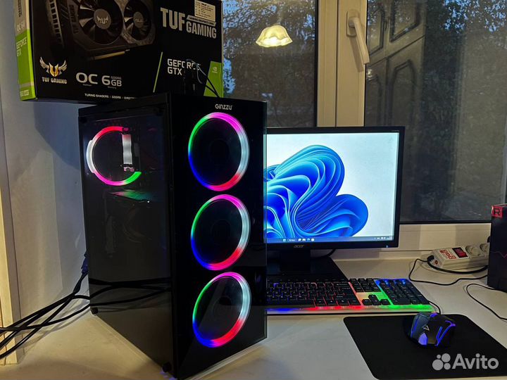 Игровой комплект i3 10100f/gtx 1660 super/16gb ram
