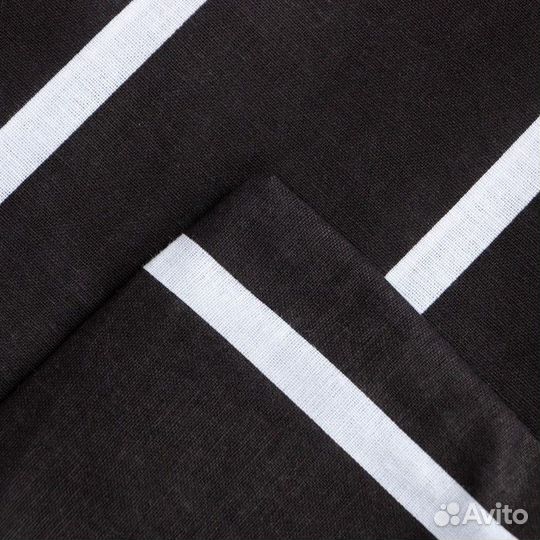 Постельное бельё Этель 1.5сп Black stripes 143х215 см,150х214 см, 70х70 см-2 шт, 100 хлопок,поплин