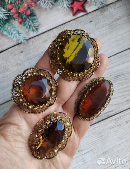 Броши винтажные