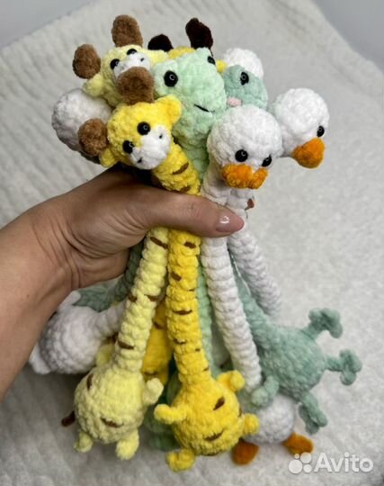 Игрушки завязушки (гуси, жирафы, лягушки )