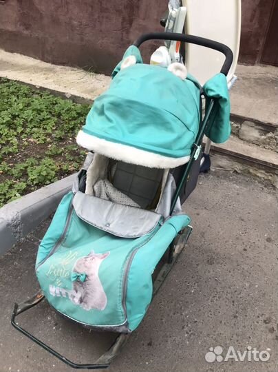 Детские санки коляска
