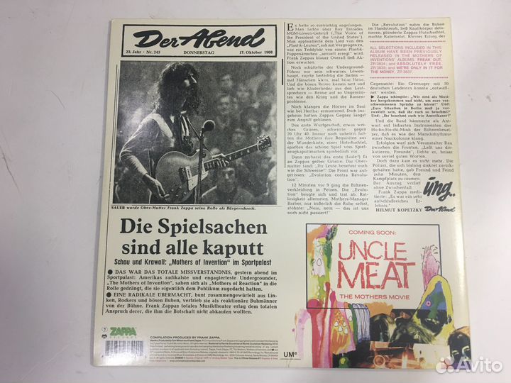 Frankzappa - Mothermania Best Of The Mothers (LP)