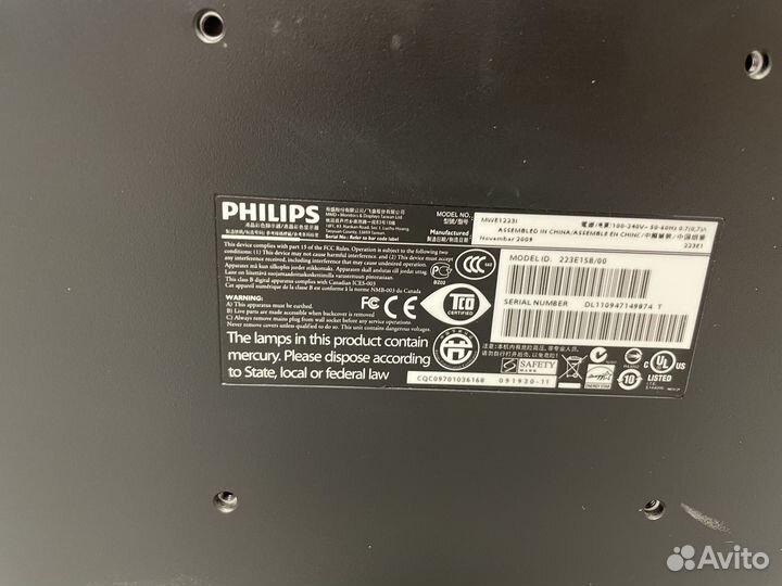 Монитор Philips 223E1SB/00