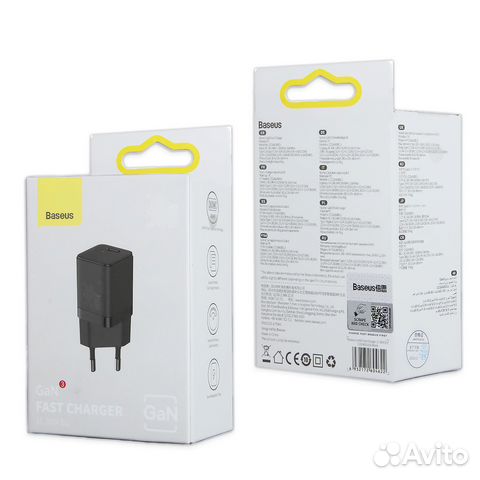 Зарядка на Type-C 30W GAN3 Fast Charger Baseus