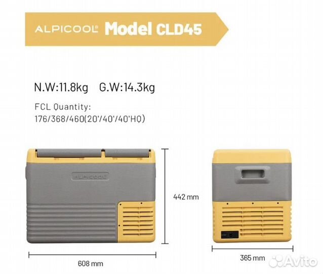 Автохолодильник alpicool CLD 45 12/24/220 В