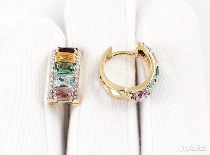Серьги Самоцветы Бриллианты