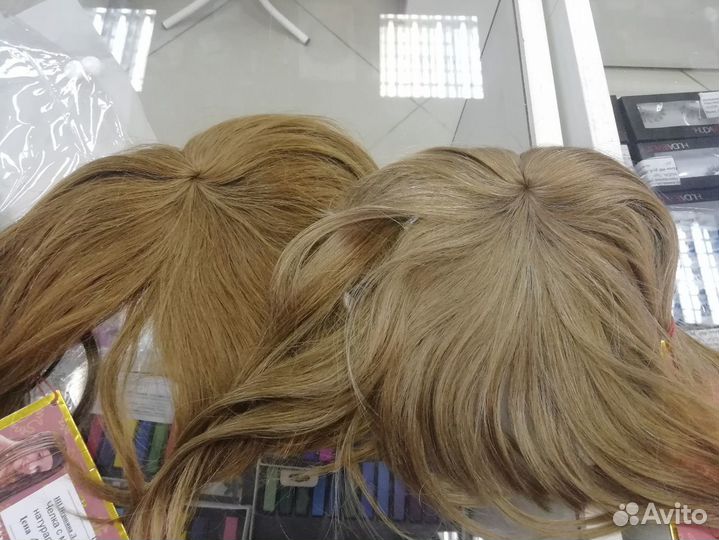 Накладка из натуральных волос на теменную зону