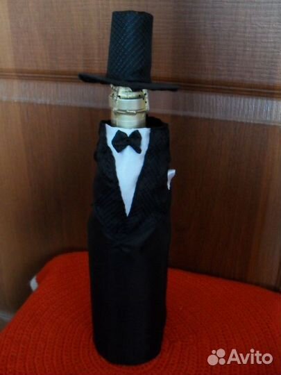 Украшения на шампанское к свадебн.столу (пара) № 1