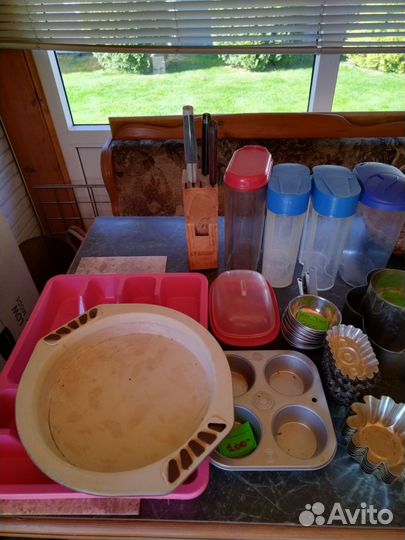 Кухонная посуда бу, сковорода, банки, крышки