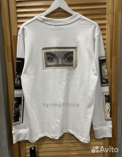 Лонгслив CavEmpt белый 100% хлопок