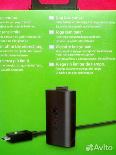 Аккумулятор и USB кабель для зарядки на Xbox Onе