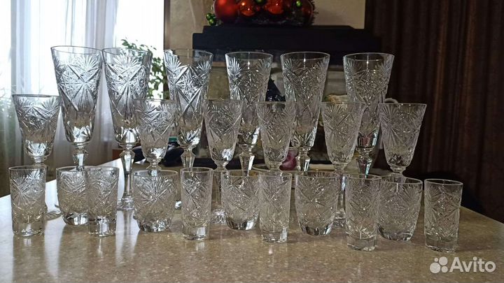 Хрустальные Фужеры и рюмки СССР