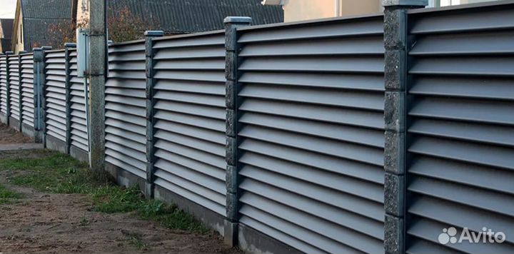 Забор из евроштакетника профессионально под ключ