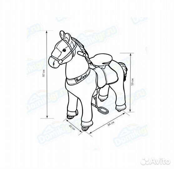 Поницикл малый «Лошадка» коричневая