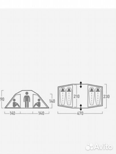 Палатка 4х местная