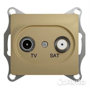 Розетка двойная Schneider Electric Glossa спутнико