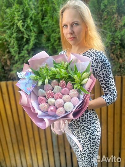 Вкусные букеты.Клубника в шоколаде