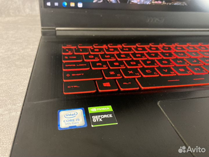 Ноутбук MSI i5-9300h, 1050Ti, 12Gb, SSD 480Gb