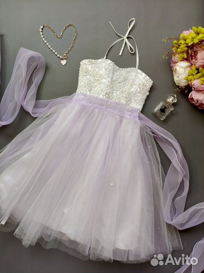 Красивое пышное платье для девочки 116 122